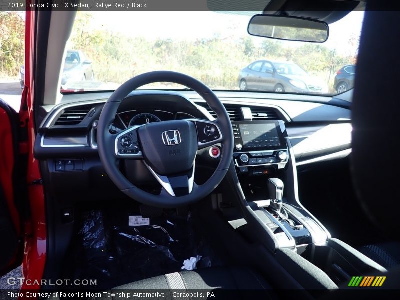 Rallye Red / Black 2019 Honda Civic EX Sedan