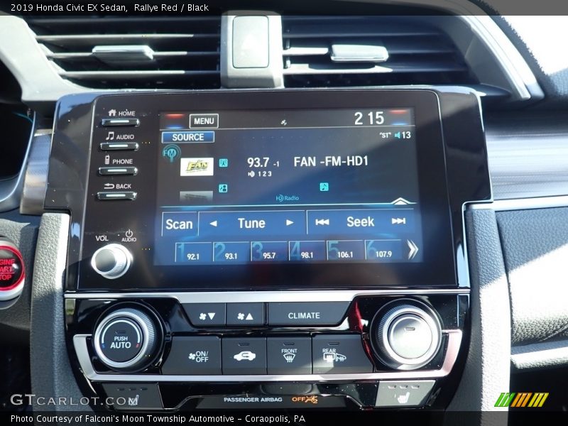 Audio System of 2019 Civic EX Sedan