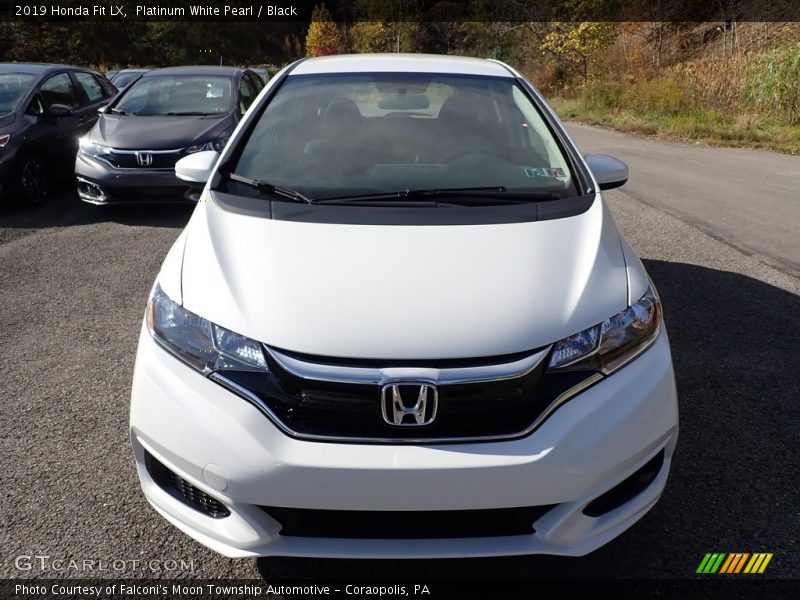 Platinum White Pearl / Black 2019 Honda Fit LX