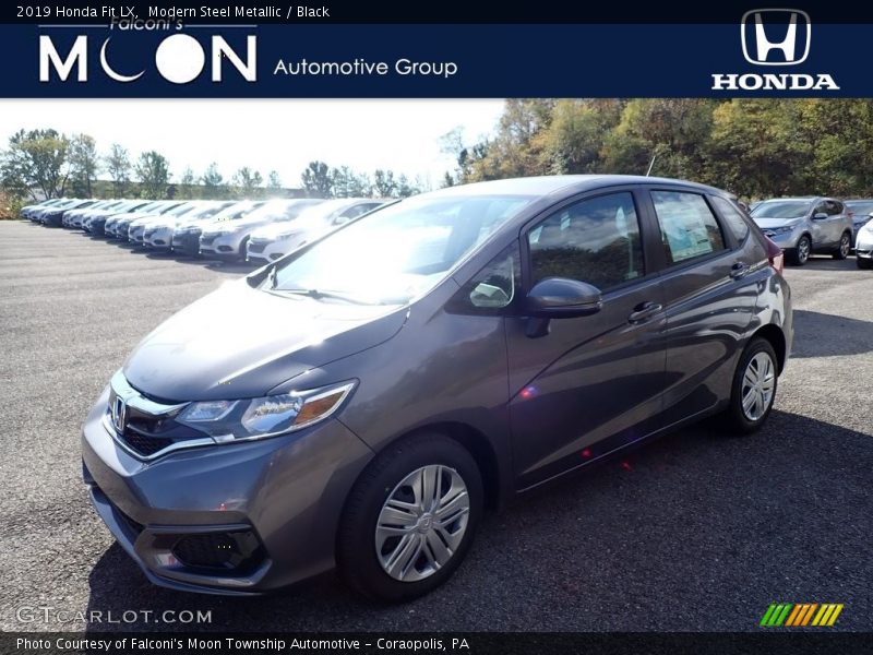 Modern Steel Metallic / Black 2019 Honda Fit LX