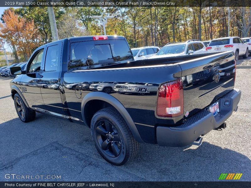 Diamond Black Crystal Pearl / Black/Diesel Gray 2019 Ram 1500 Classic Warlock Quad Cab