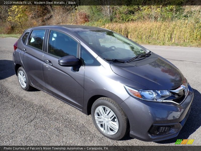 Modern Steel Metallic / Black 2019 Honda Fit LX