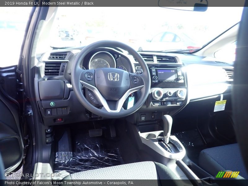 Modern Steel Metallic / Black 2019 Honda Fit LX
