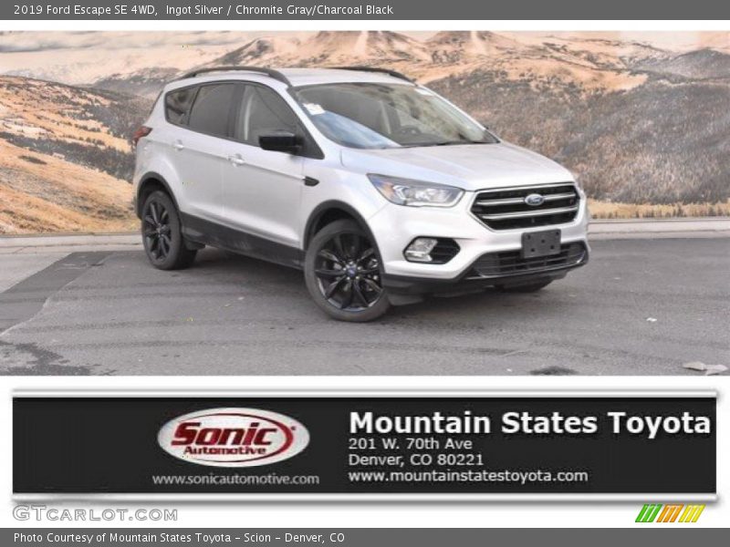Ingot Silver / Chromite Gray/Charcoal Black 2019 Ford Escape SE 4WD
