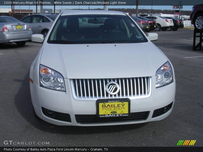 White Suede / Dark Charcoal/Medium Light Stone 2009 Mercury Milan V6 Premier