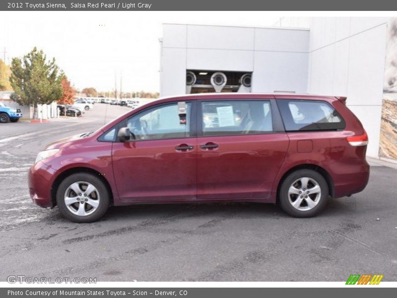 Salsa Red Pearl / Light Gray 2012 Toyota Sienna