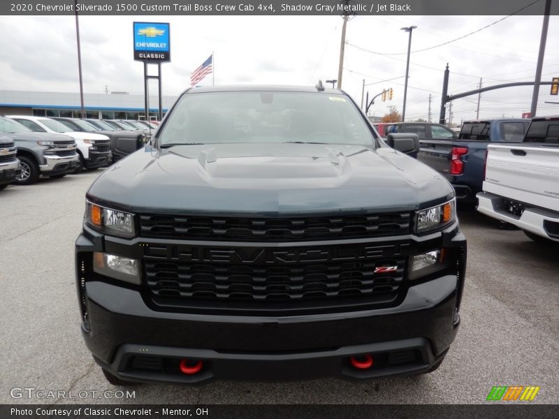 Shadow Gray Metallic / Jet Black 2020 Chevrolet Silverado 1500 Custom Trail Boss Crew Cab 4x4