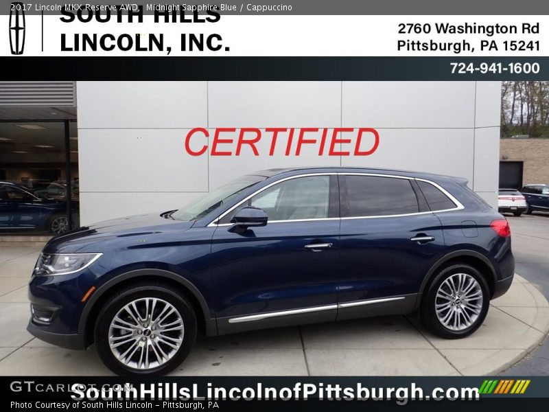 Midnight Sapphire Blue / Cappuccino 2017 Lincoln MKX Reserve AWD
