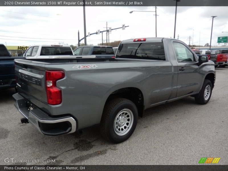 Satin Steel Metallic / Jet Black 2020 Chevrolet Silverado 1500 WT Regular Cab 4x4