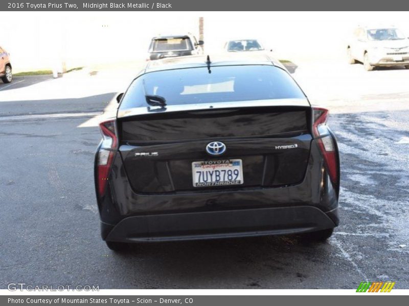 Midnight Black Metallic / Black 2016 Toyota Prius Two