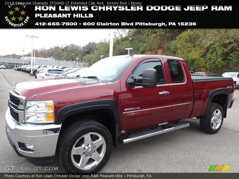 Victory Red / Ebony 2013 Chevrolet Silverado 2500HD LT Extended Cab 4x4