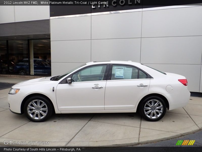 White Platinum Metallic Tri-Coat / Light Camel 2012 Lincoln MKZ FWD