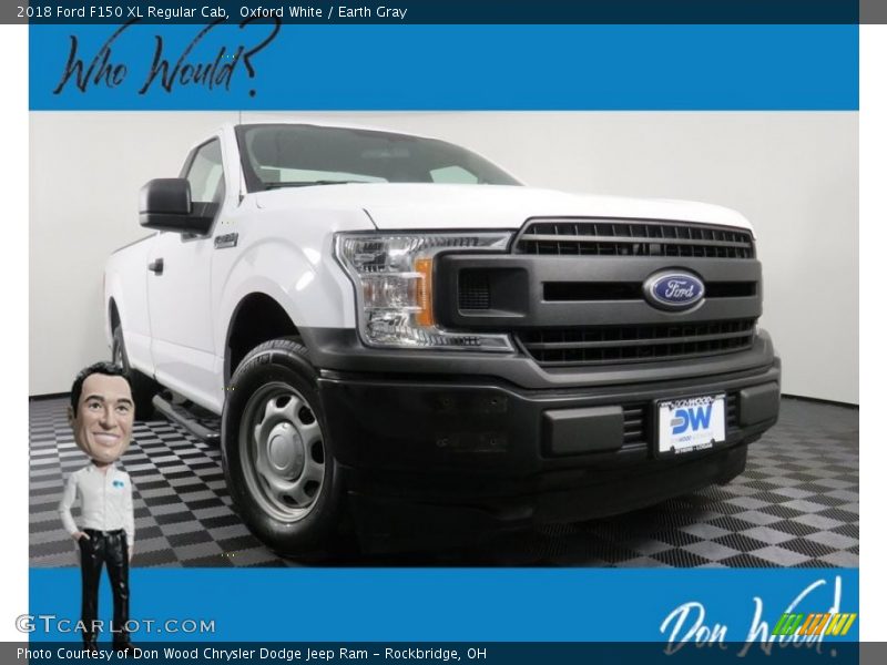 Oxford White / Earth Gray 2018 Ford F150 XL Regular Cab