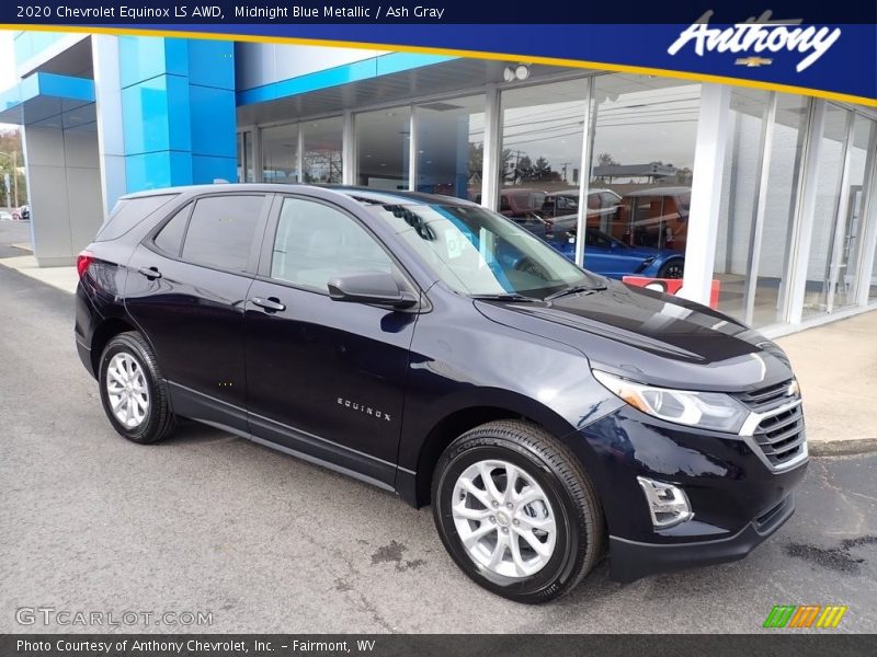 Midnight Blue Metallic / Ash Gray 2020 Chevrolet Equinox LS AWD