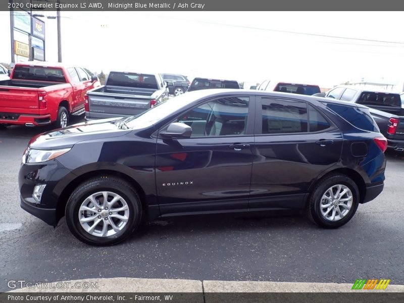 Midnight Blue Metallic / Ash Gray 2020 Chevrolet Equinox LS AWD