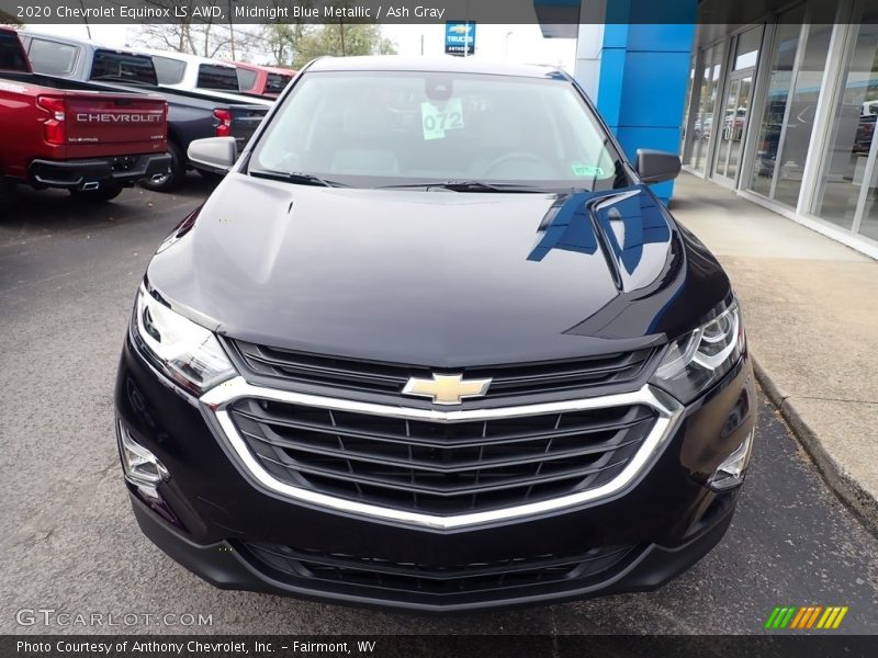 Midnight Blue Metallic / Ash Gray 2020 Chevrolet Equinox LS AWD