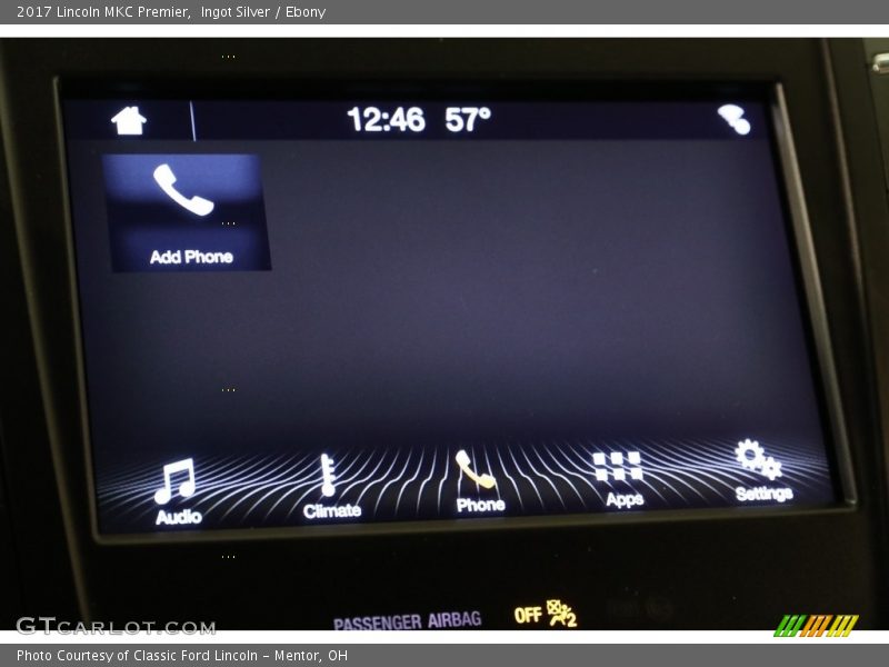Ingot Silver / Ebony 2017 Lincoln MKC Premier