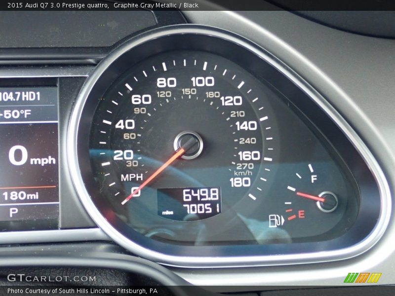 Graphite Gray Metallic / Black 2015 Audi Q7 3.0 Prestige quattro