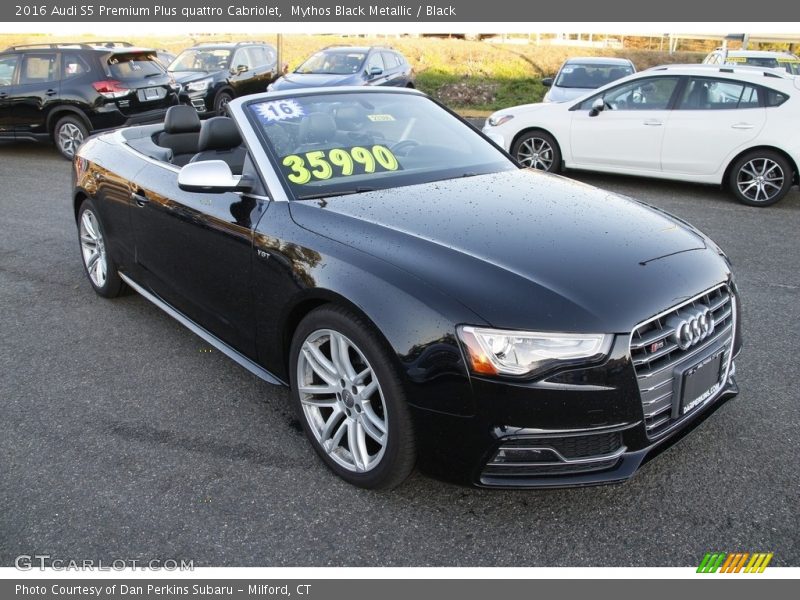 Mythos Black Metallic / Black 2016 Audi S5 Premium Plus quattro Cabriolet