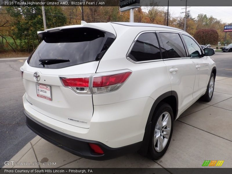 Blizzard Pearl / Ash 2016 Toyota Highlander Limited AWD