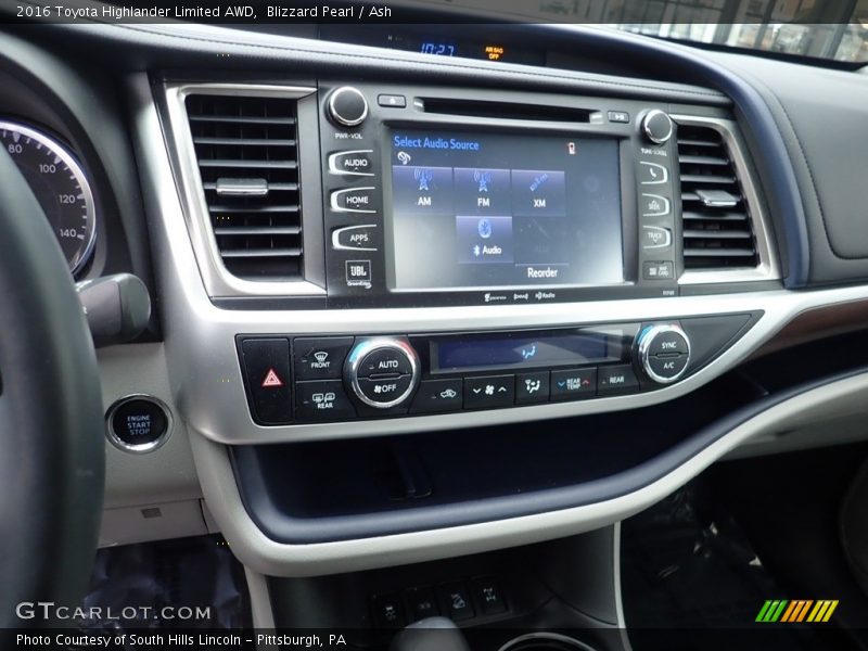 Blizzard Pearl / Ash 2016 Toyota Highlander Limited AWD