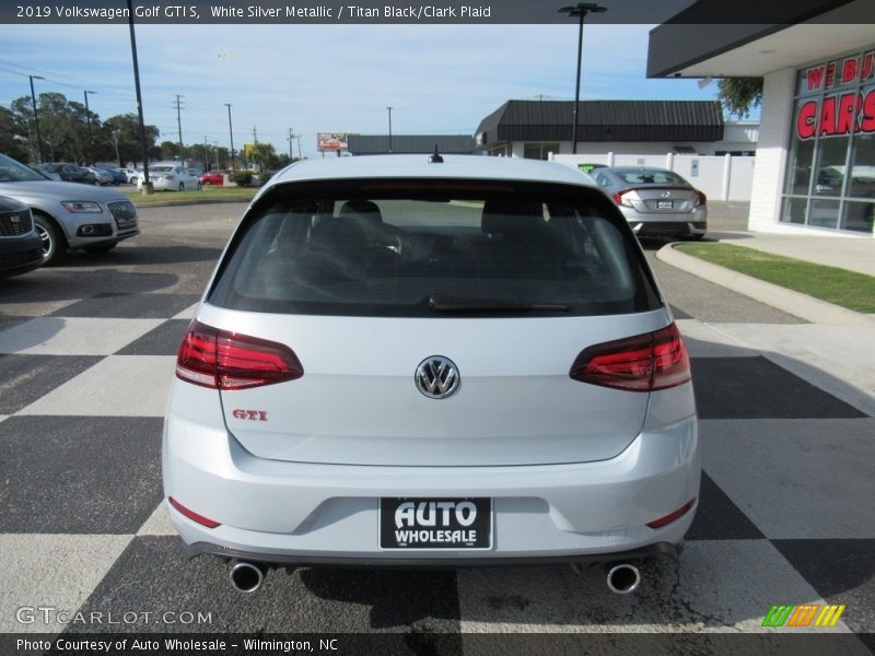 White Silver Metallic / Titan Black/Clark Plaid 2019 Volkswagen Golf GTI S
