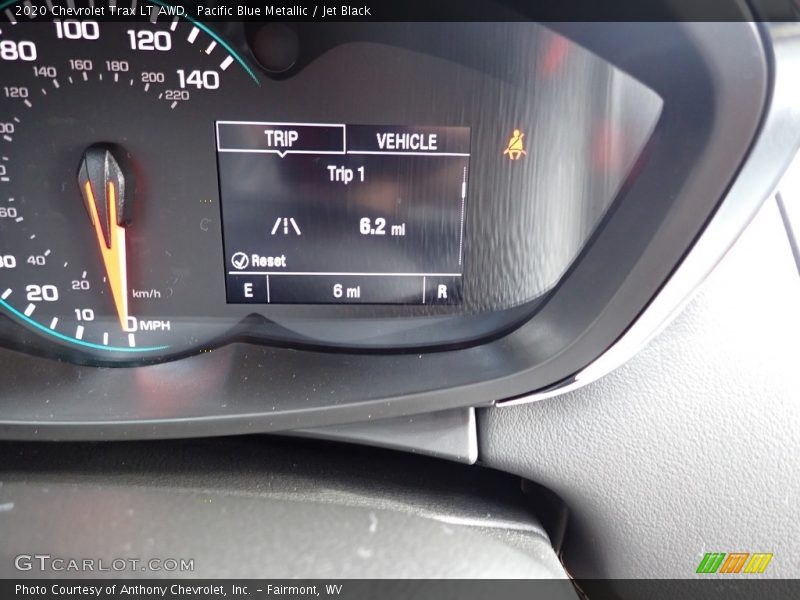 Pacific Blue Metallic / Jet Black 2020 Chevrolet Trax LT AWD