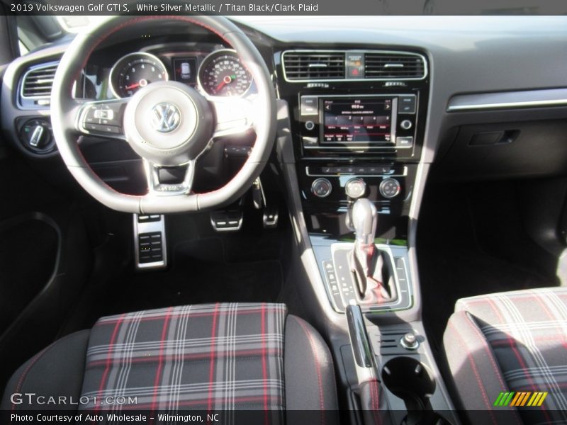 White Silver Metallic / Titan Black/Clark Plaid 2019 Volkswagen Golf GTI S