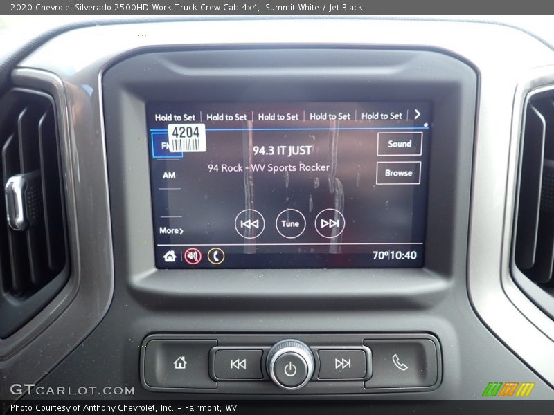 Controls of 2020 Silverado 2500HD Work Truck Crew Cab 4x4