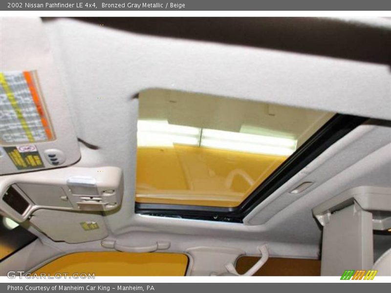 Bronzed Gray Metallic / Beige 2002 Nissan Pathfinder LE 4x4