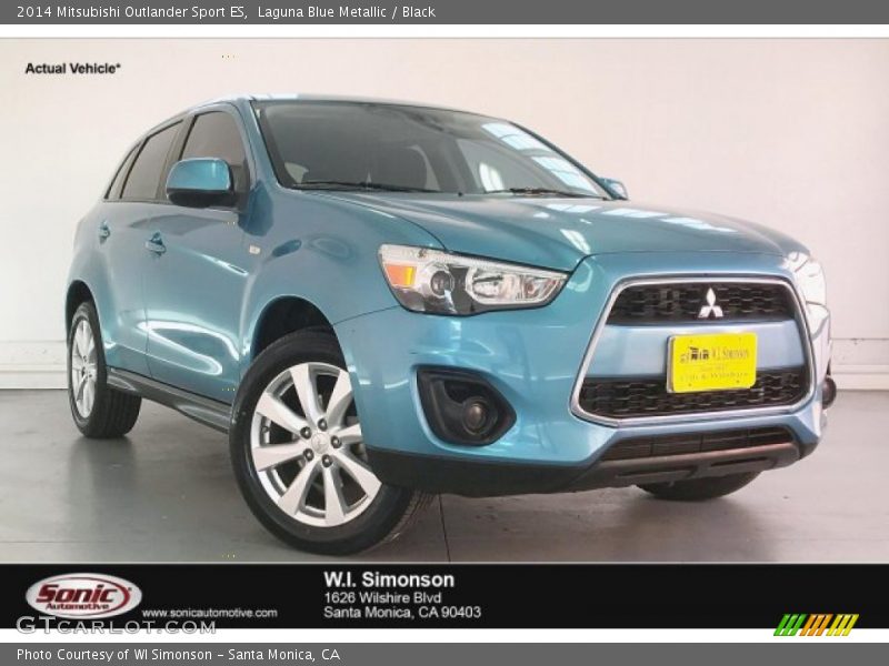 Laguna Blue Metallic / Black 2014 Mitsubishi Outlander Sport ES