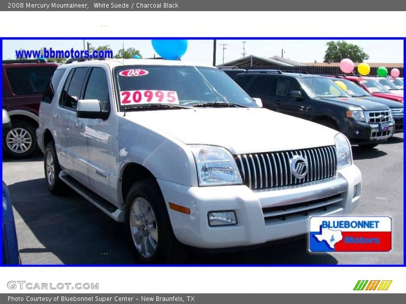 White Suede / Charcoal Black 2008 Mercury Mountaineer