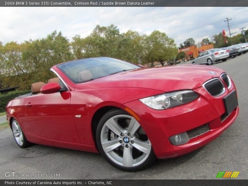 Crimson Red / Saddle Brown Dakota Leather 2009 BMW 3 Series 335i Convertible