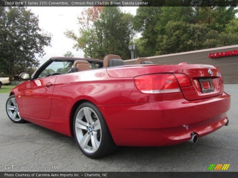 Crimson Red / Saddle Brown Dakota Leather 2009 BMW 3 Series 335i Convertible