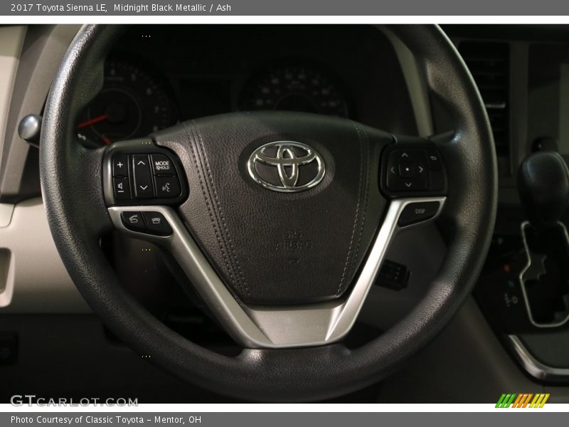 Midnight Black Metallic / Ash 2017 Toyota Sienna LE