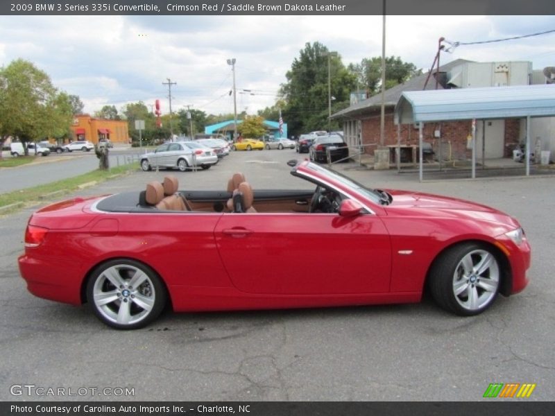 Crimson Red / Saddle Brown Dakota Leather 2009 BMW 3 Series 335i Convertible