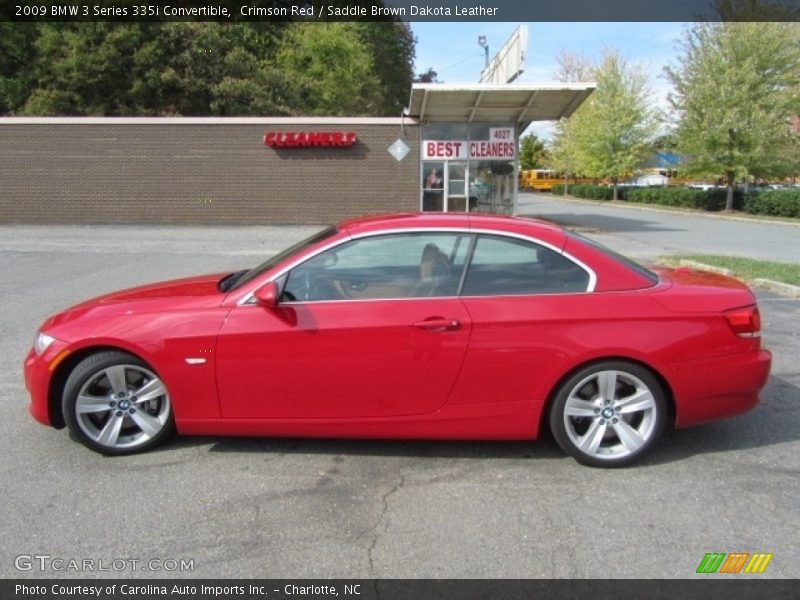 Crimson Red / Saddle Brown Dakota Leather 2009 BMW 3 Series 335i Convertible