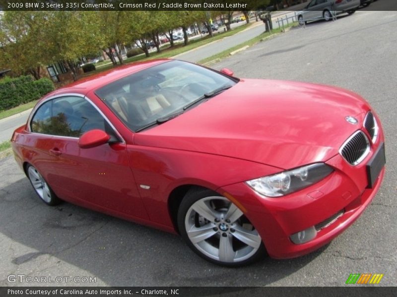 Crimson Red / Saddle Brown Dakota Leather 2009 BMW 3 Series 335i Convertible