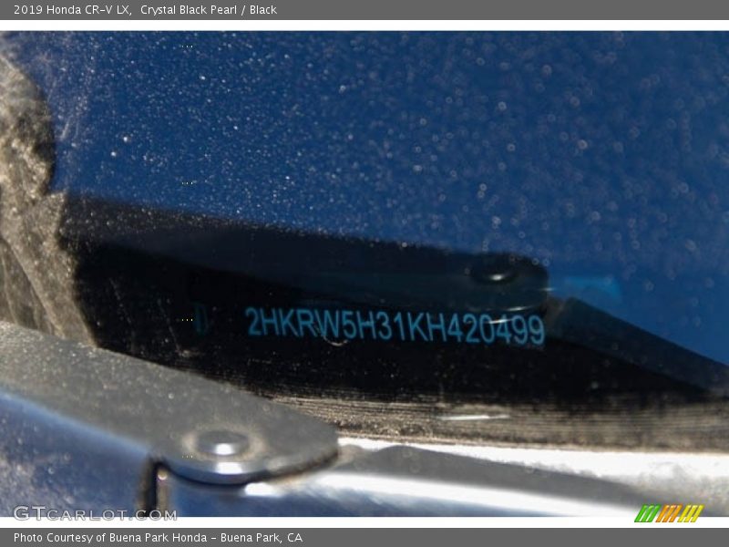 Crystal Black Pearl / Black 2019 Honda CR-V LX