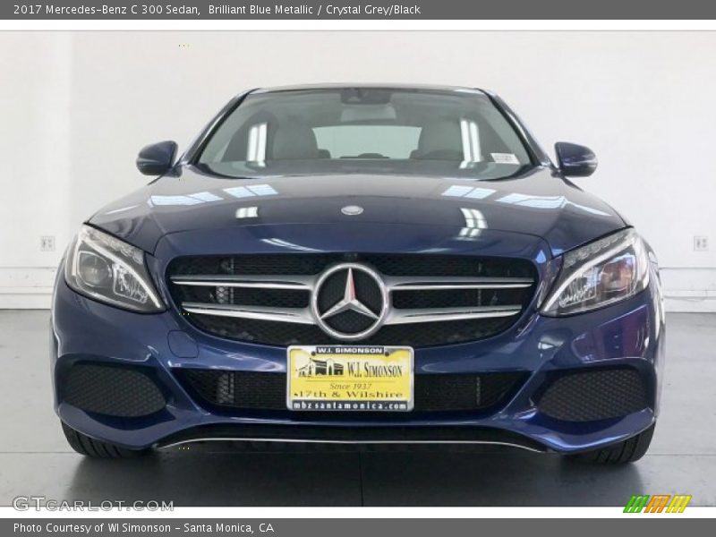 Brilliant Blue Metallic / Crystal Grey/Black 2017 Mercedes-Benz C 300 Sedan