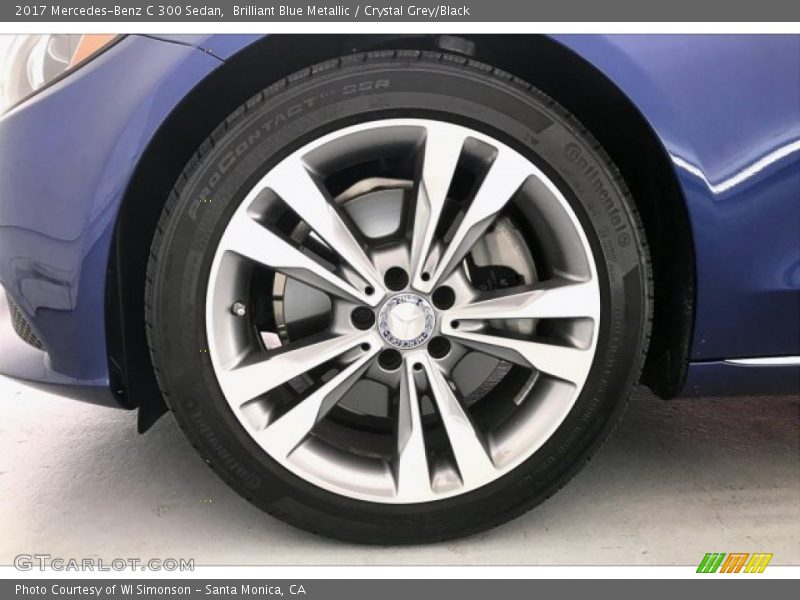 Brilliant Blue Metallic / Crystal Grey/Black 2017 Mercedes-Benz C 300 Sedan