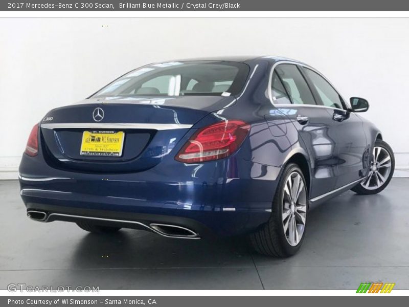 Brilliant Blue Metallic / Crystal Grey/Black 2017 Mercedes-Benz C 300 Sedan