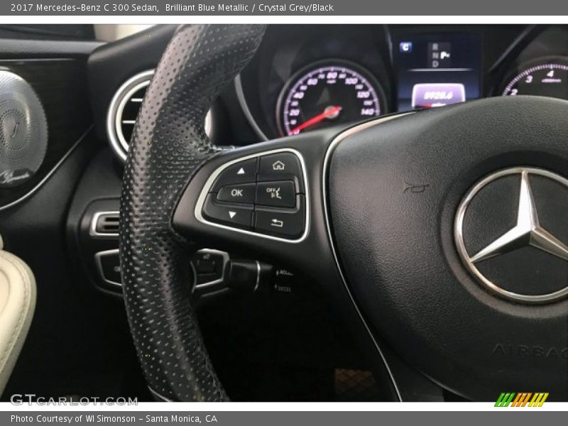 Brilliant Blue Metallic / Crystal Grey/Black 2017 Mercedes-Benz C 300 Sedan