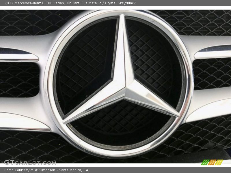 Brilliant Blue Metallic / Crystal Grey/Black 2017 Mercedes-Benz C 300 Sedan