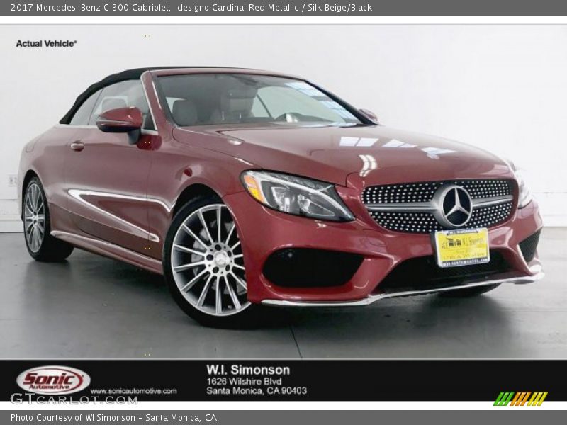 designo Cardinal Red Metallic / Silk Beige/Black 2017 Mercedes-Benz C 300 Cabriolet