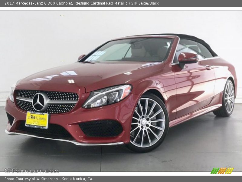 designo Cardinal Red Metallic / Silk Beige/Black 2017 Mercedes-Benz C 300 Cabriolet