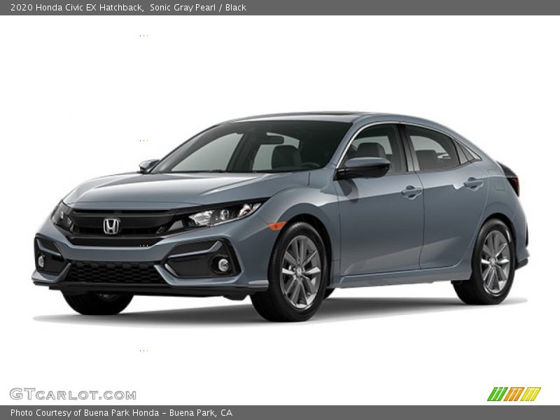 Sonic Gray Pearl / Black 2020 Honda Civic EX Hatchback