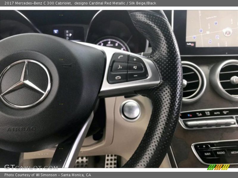 designo Cardinal Red Metallic / Silk Beige/Black 2017 Mercedes-Benz C 300 Cabriolet