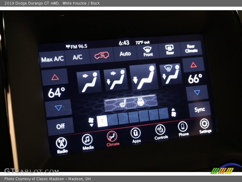 White Knuckle / Black 2019 Dodge Durango GT AWD
