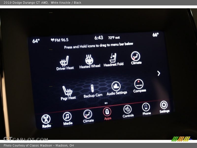 White Knuckle / Black 2019 Dodge Durango GT AWD